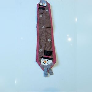 Snowman Plaid Table Runner (EUC)